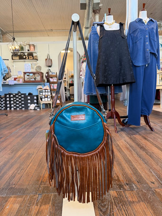 Flicka Crossbody - Turquoise + Whiskey