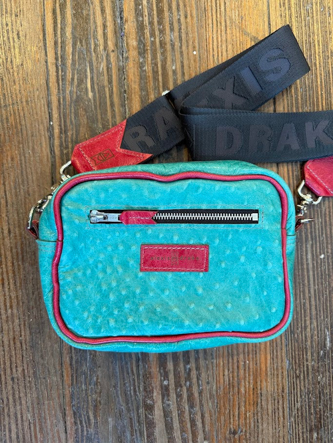 Maeve Crossbody | Cactus Ostrich + Pink