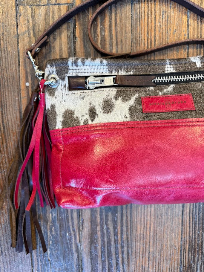 Sophie Crossbody- Hair on Hide + Pink