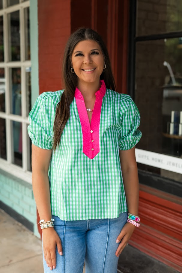 Strawberry Fields Gingham Blouse