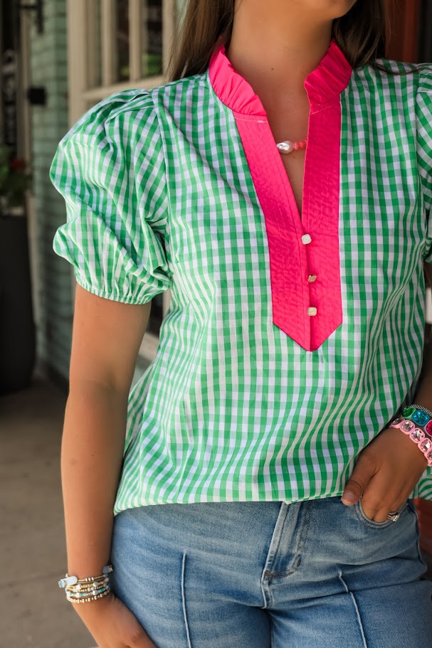 Strawberry Fields Gingham Blouse