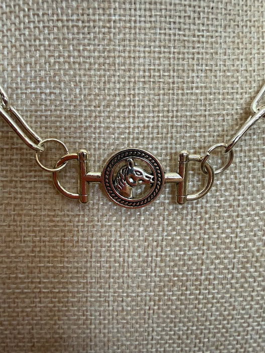 Silver Horse Bridle Necklace