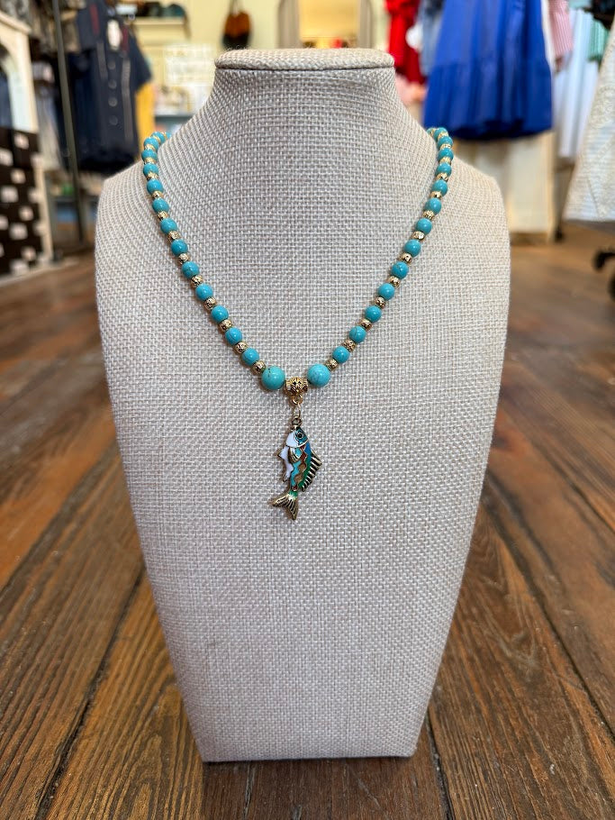 Turquoise Fish Necklace