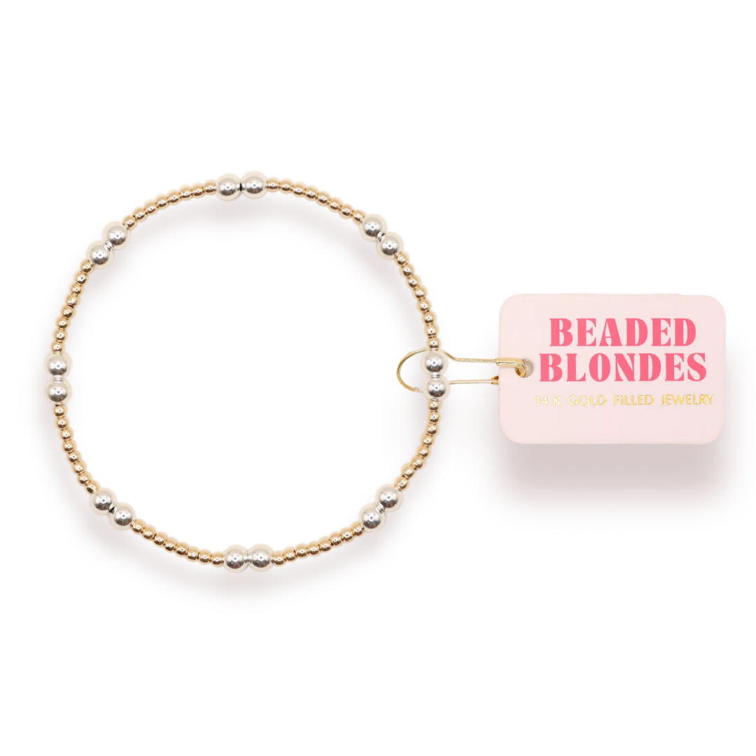 Beaded Blondes Leah - Gold/Silver