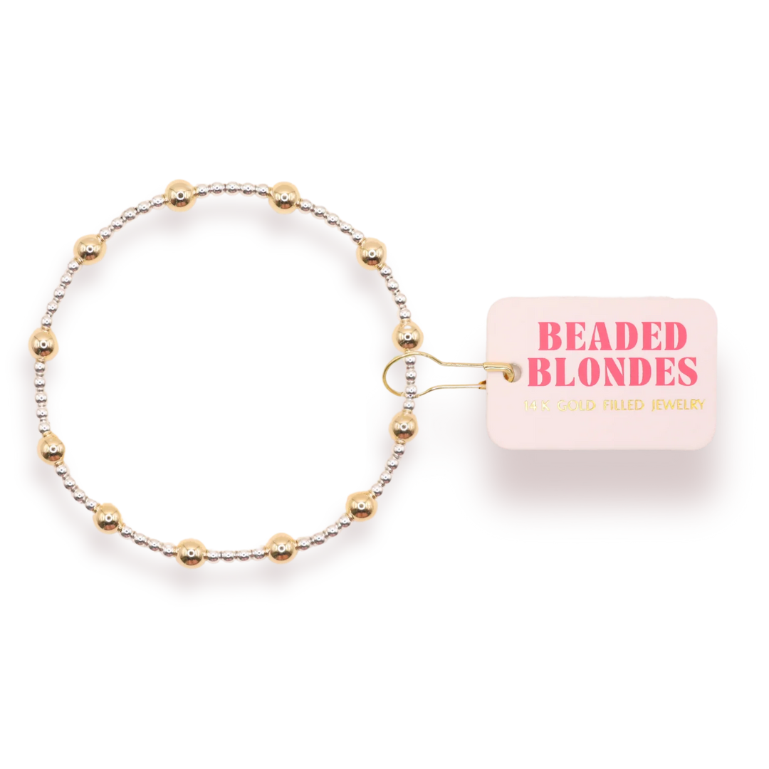 Beaded Blondes Lively - Silver w/ Gold