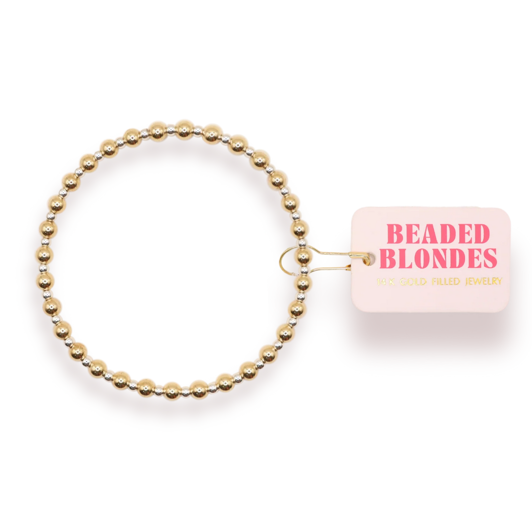 Beaded Blondes Mini Katy - Gold w/ Silver