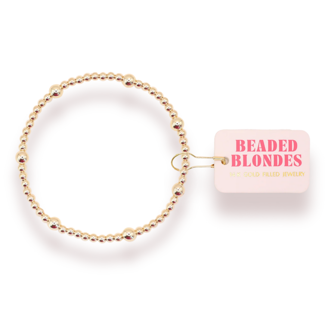 Beaded Blondes Olive - Gold