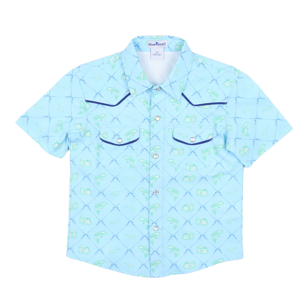 Kid's Fisherman Pearl Snap Short Sleeve Shirt