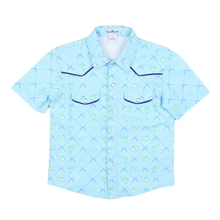 Kid's Fisherman Pearl Snap Short Sleeve Shirt