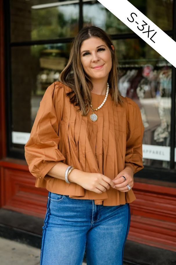 Amber Equinox Babydoll Blouse