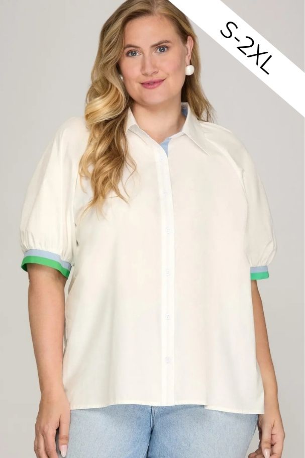 Ocean Breeze Button-Down
