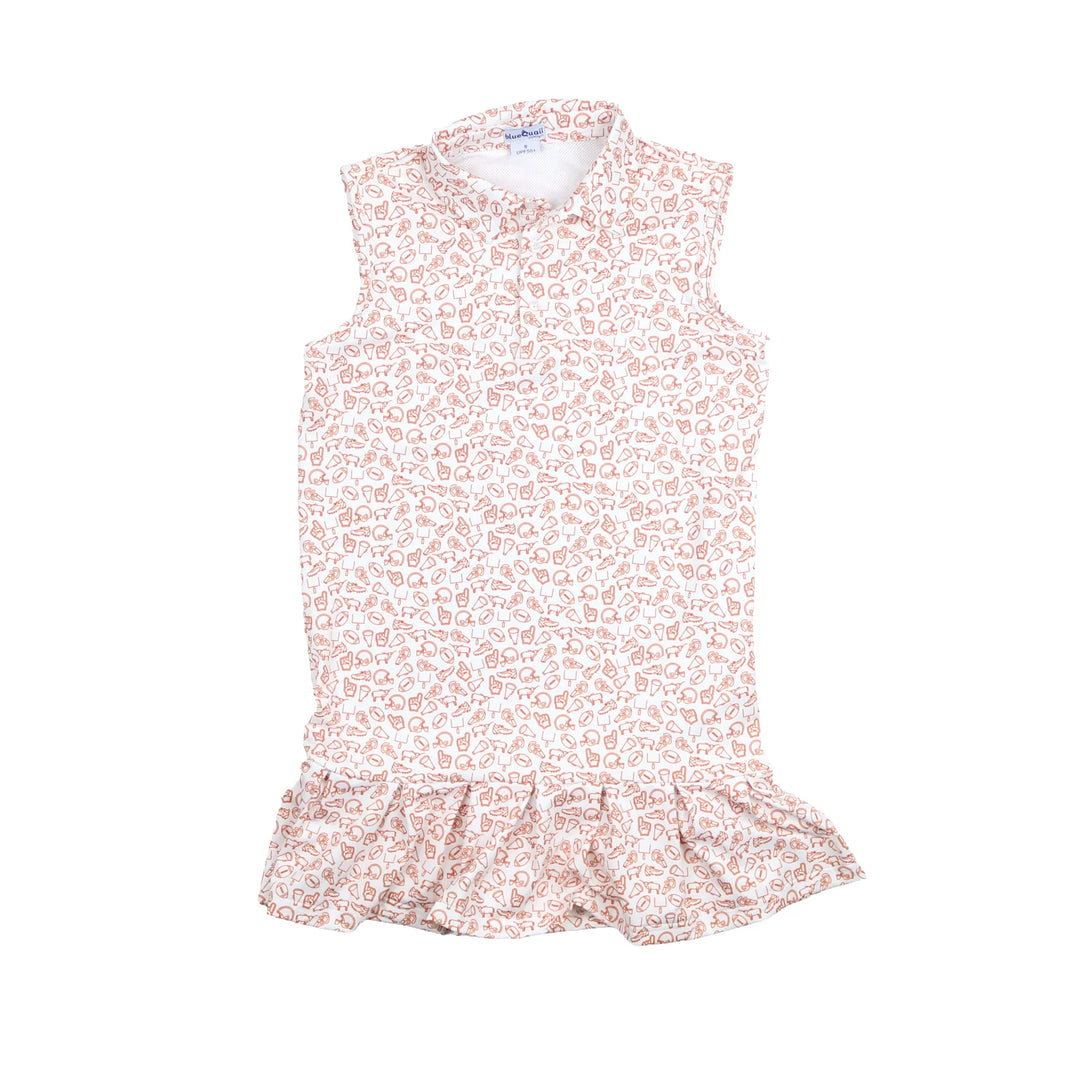 Kickoff Polo Sleeveless Dress - Burnt Orange
