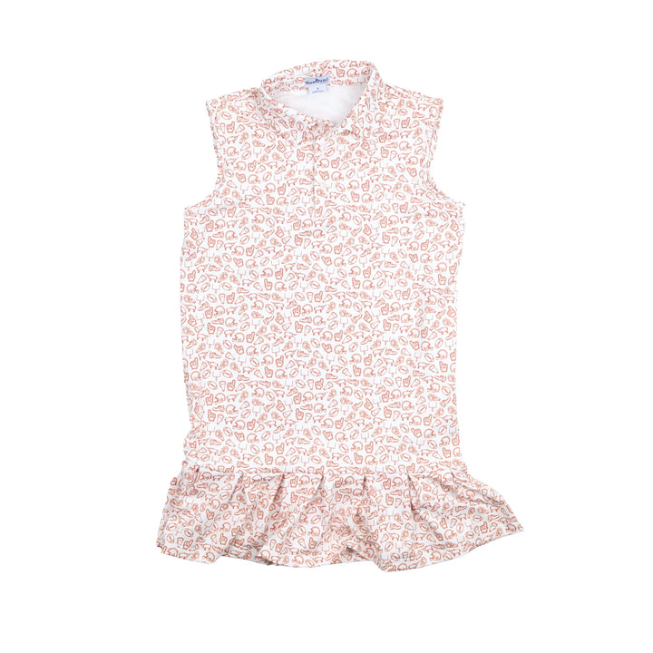 Kickoff Polo Sleeveless Dress - Burnt Orange