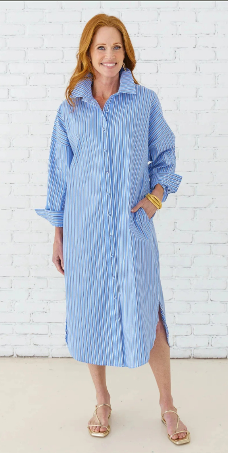 Phoebe Dress Blue and Navy