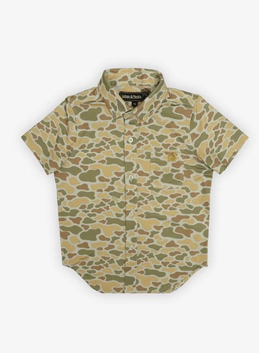 The Youth Burk Short Sleeve Button Up Cripple Creek Camo