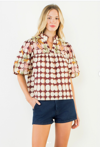 The Stableside Puff-Sleeve Blouse
