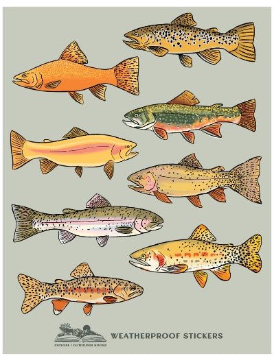 Trout - Weatherproof Sticker Sheet