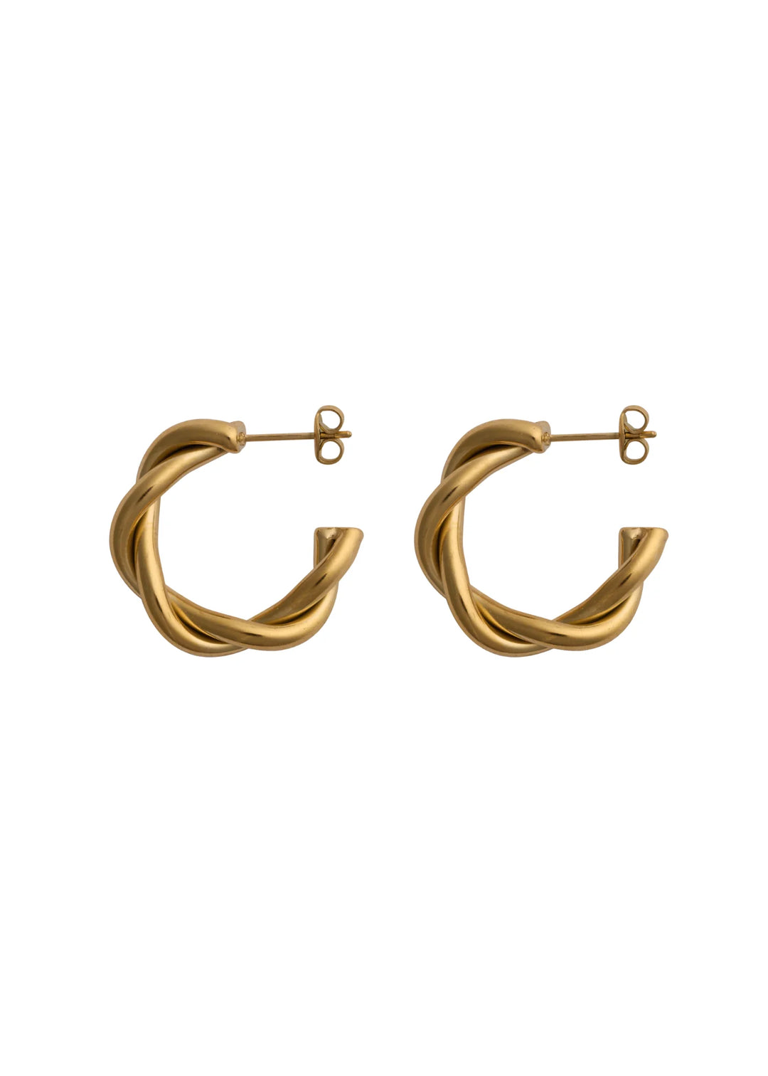 Twisty Gold Hoops