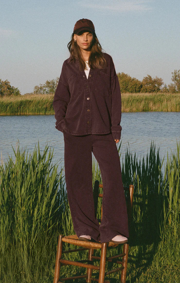 All Day Knit Jacket - Chocolate Cherry