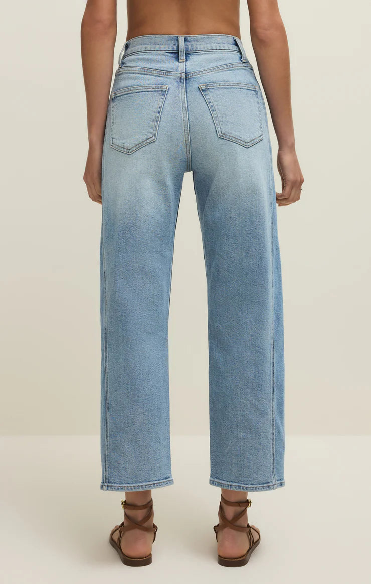 Luna High Rise Crop Bowed Jean