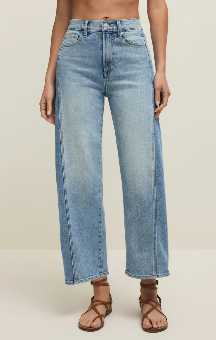 Luna High Rise Crop Bowed Jean