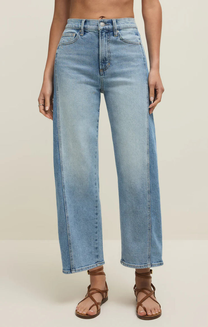 Luna High Rise Crop Bowed Jean