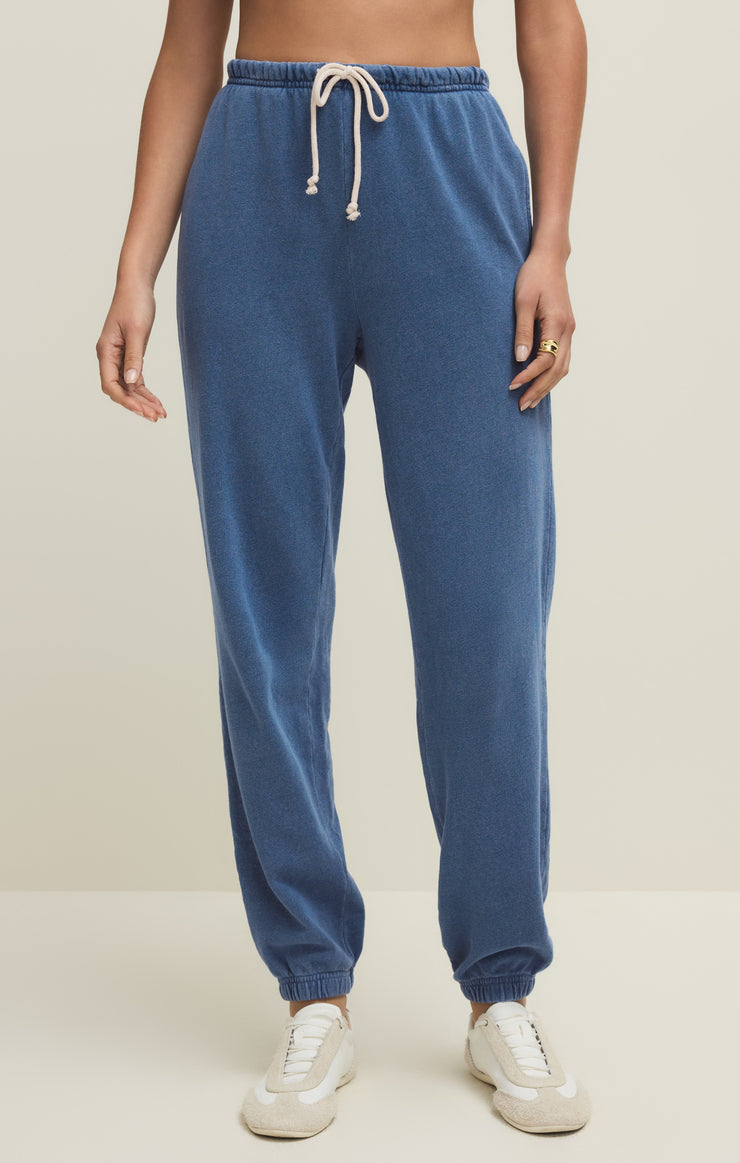 Downtown Knit Demin Jogger - Calypso Blue