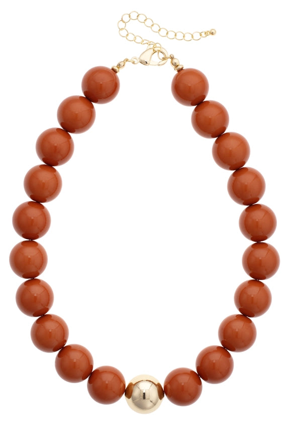 Marjorie Game Day Gumball Beaded Necklace