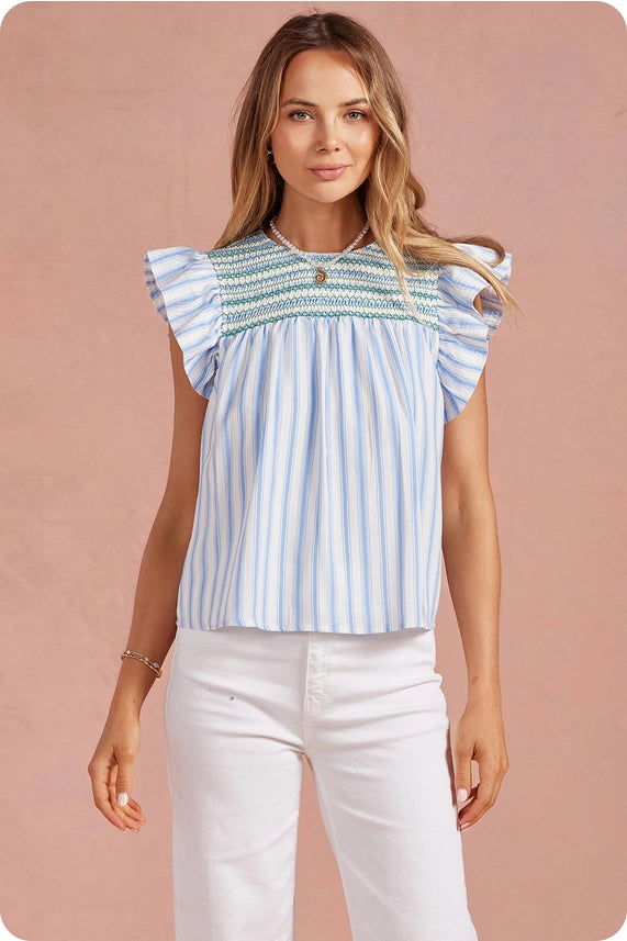 Stripe Color Smocking