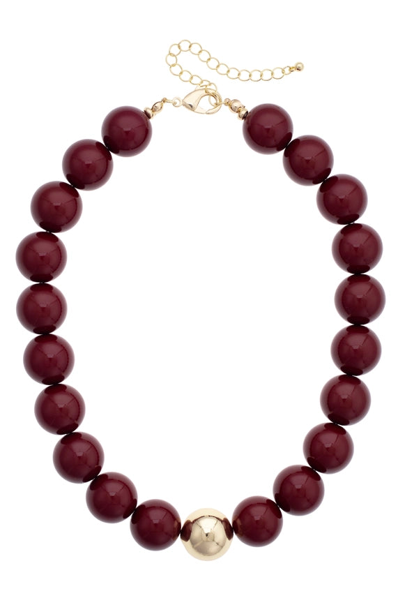 Marjorie Game Day Gumball Beaded Necklace