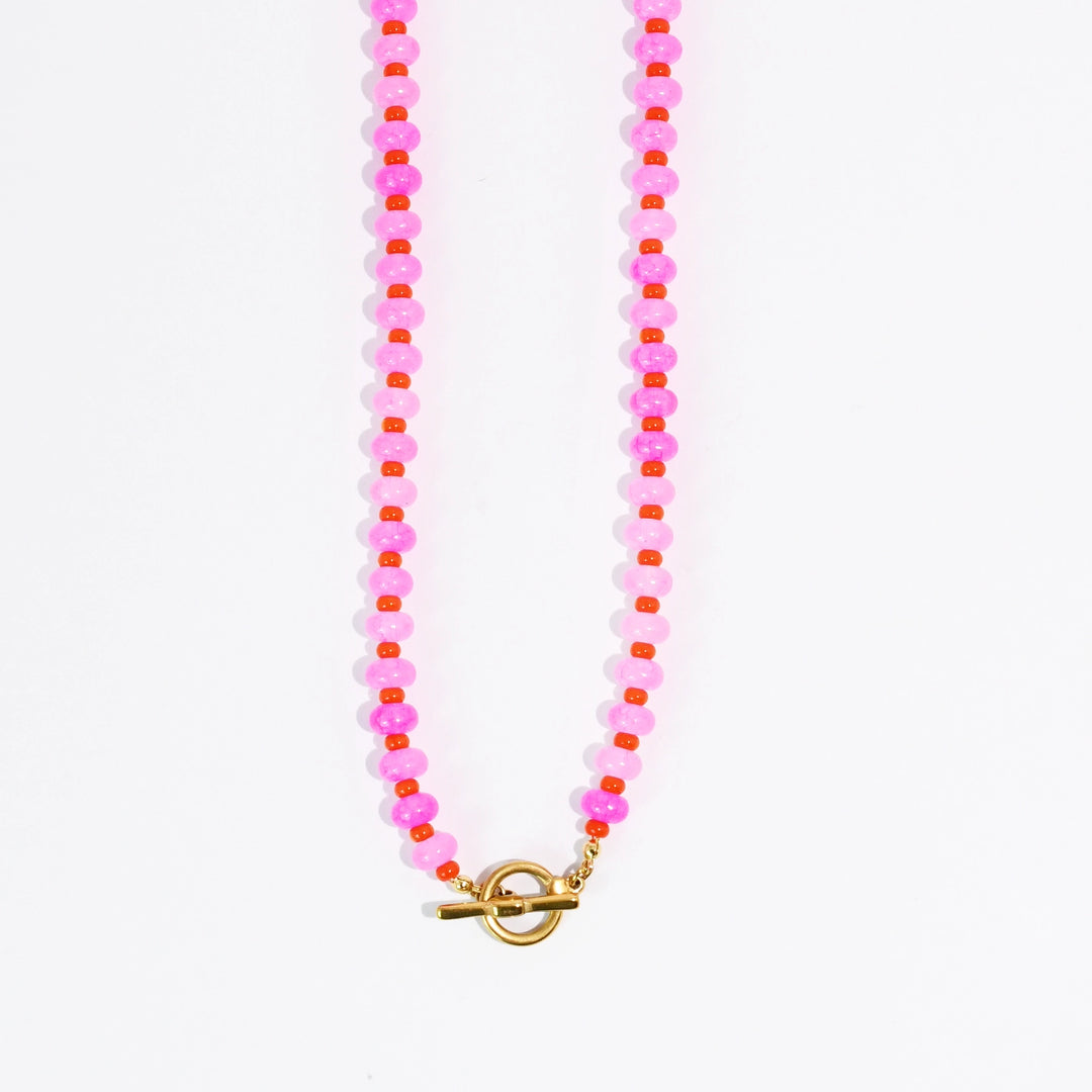 Candy Beads Necklace - Pink