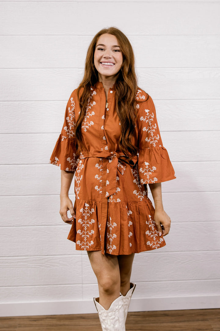 Ellington Dress - Burnt Orange