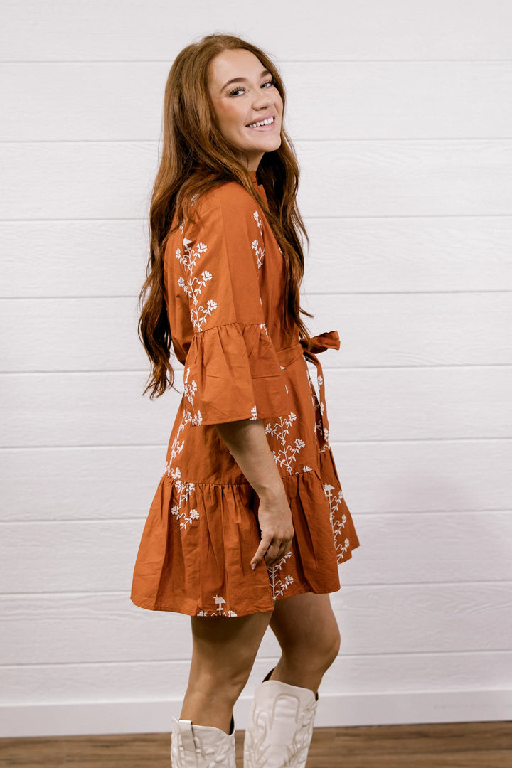 Ellington Dress - Burnt Orange