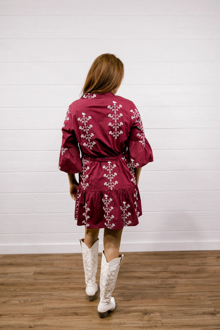Ellington Dress - Maroon