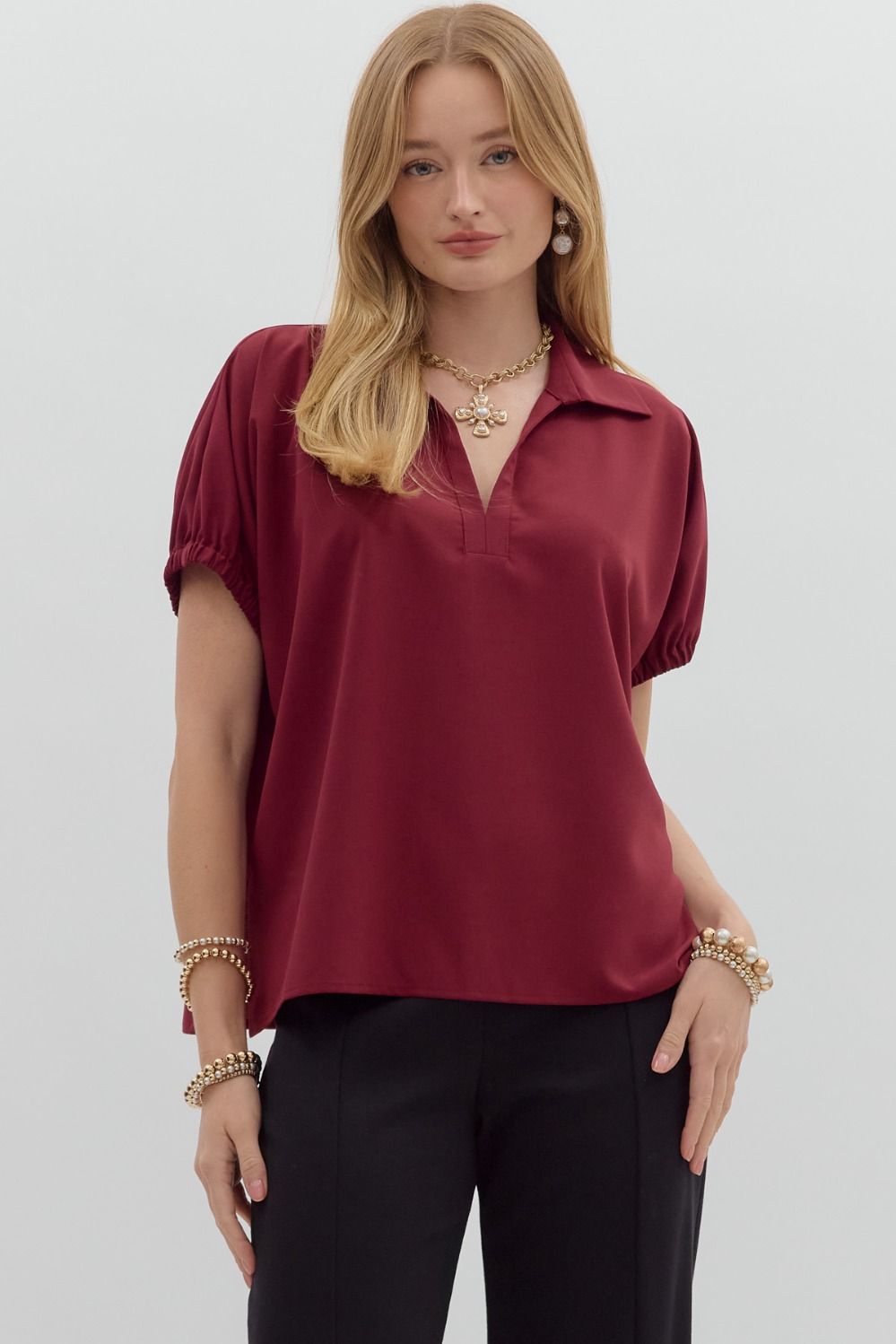 Faith Top - Burgundy