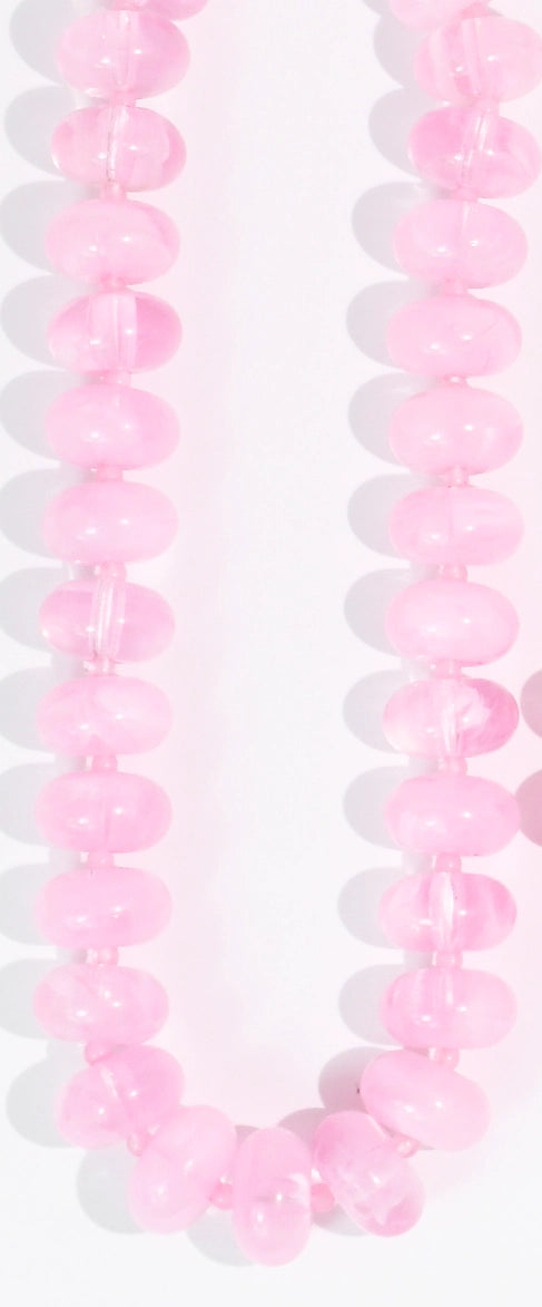 Sugar Bead Necklace - Light Pink