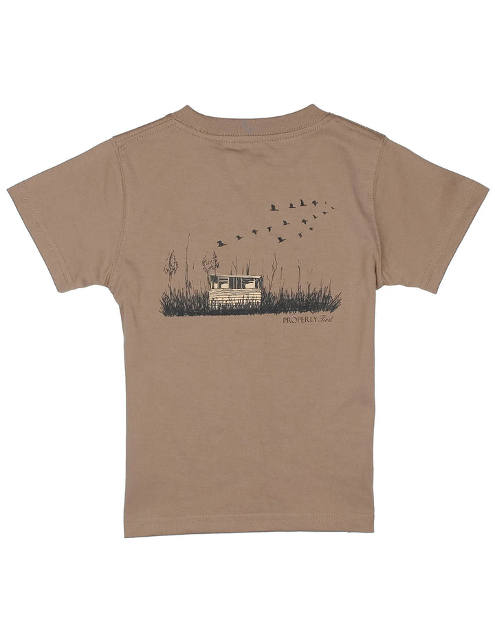 Boys Duck Blind Tee - Walnut