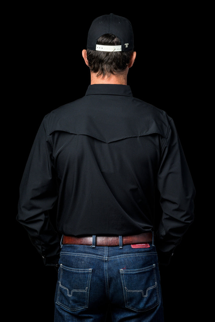 Ferrell Long Sleeve Snap Shirt - Black